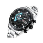 Curren 8402 Chronograph Men’s Watch–Silver Black - Image 2