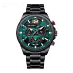 Curren 8395 Chronograph Waterproof Men’s Watch -Black Green