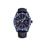 NAVIFORCE NF9117 PU Leather Analog Watch for Men - Blue & Black