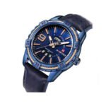NAVIFORCE NF9117 PU Leather Analog Watch for Men - Blue & Black - Image 2