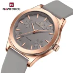 Naviforce Wristwatch Silicone Rubber Bracelet Casual for Women (NF5051)-Grey - Image 2