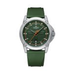 Naviforce 8031 Luxury Waterproof Silicon Strap Men’s Watch – Silver Green