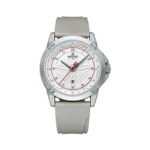 Naviforce 8031 Luxury Waterproof Silicon Strap Men’s Watch-Silver White Grey