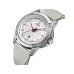 Naviforce 8031 Luxury Waterproof Silicon Strap Men’s Watch-Silver White Grey - Image 2