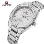 NAVIFORCE NF9218 Silver Stainless Steel Analog Watch For Men - Silver - Image 2