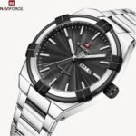 NAVIFORCE NF9218 Watch Men Stainless Steel Silver Black - Image 2