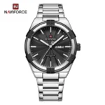 NAVIFORCE NF9218 Watch Men Stainless Steel Silver Black