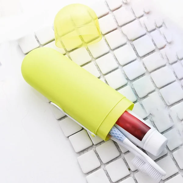 Portable Toothbrush Holder Toothbrush Cover Storage, Portable Dust-Proof Toothbrush Cases Toothbrushes Holder for Daily and Travel Yellow Colour