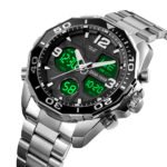 SKMEI 1649 Analog Digital Wristwatch for Men - Silver Black - Image 2