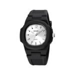 SKMEI 1717 Retro Silicone Band Watch for Unisex-Black & White