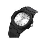 SKMEI 1717 Retro Silicone Band Watch for Unisex-Black & White - Image 2