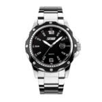 Skmei 0992 Alalog Quartz Watch for Men- Silver Black