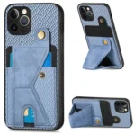 Holder with Stand Smart Phones or Cases PU Phone Wallet Blue Colour