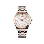SKMEI 9069 High Quality Stainless Luminous Steel Quartz Watch For Men - Silver Rose Gold