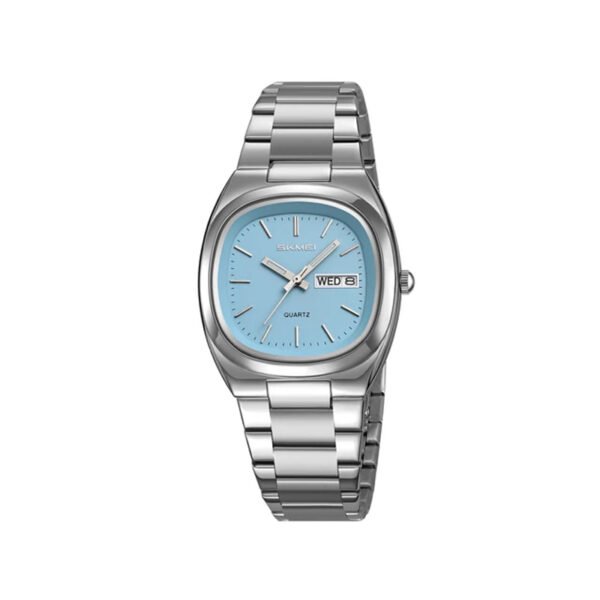 Skmei 2420 Multifunctional Quartz Watch for Men-Silver & Blue