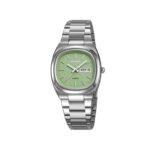 Skmei 2420 Multifunctional Quartz Watch for Men-Silver & Green
