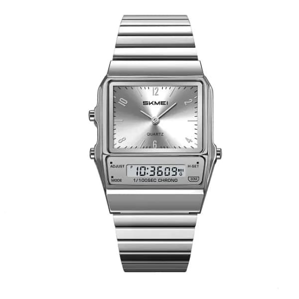 SKMEI 2632 Analog Digital Watch for Men - Silver