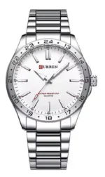 Curren 8452 Luxury Stainless Steel Men’s Watch – Silver