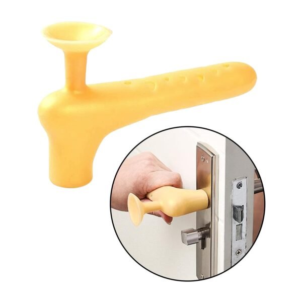 Silicone Door Handle Cover for Baby Safety Anti-collision Anti-static Door Handle Yellow Colour