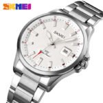 SKMEI 1654 Stainless Steel Quartz Watch For Men- Silver - Image 2