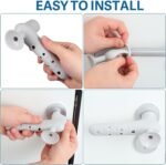 Silicone Door Handle Cover for Baby Safety Anti-collision Anti-static Door Handle Ash Colour - Image 2