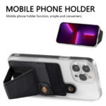Holder with Stand Smart Phones or Cases PU Phone Wallet Black Colour - Image 2