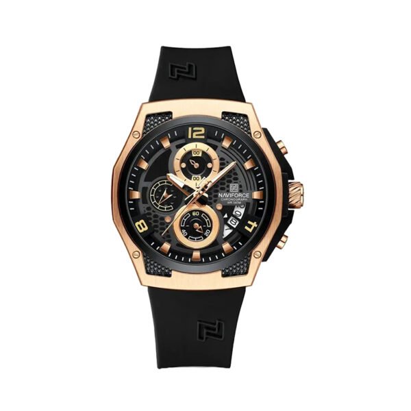 Naviforce Quartz Men’s Watch (NF8051T)–Black Rose