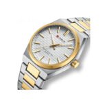 Curren 8439 Luxury Stainless Steel Men's Watch–Silver Gold - Image 2