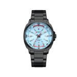 Curren 8455 Stainless Steel Analog Wristwatch Quartz Watch-Sky Black