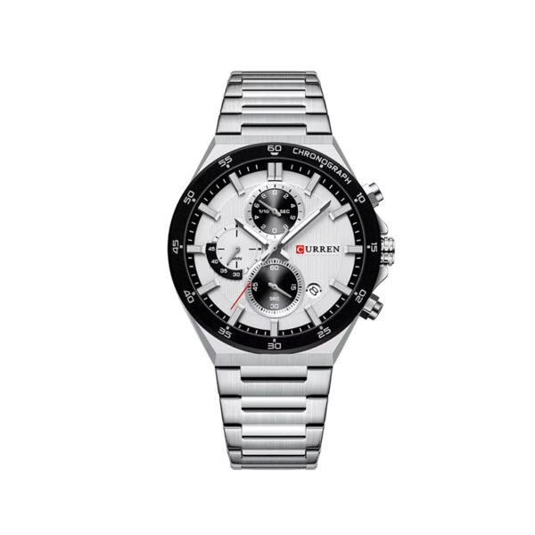 CURREN 8481 Active Chronograph Luminous Watch For Men – Silver