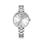 Curren 9017 Quartz Wrist Watch For Women’s- Silver
