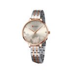CURREN 9068 Luxury Steel Strap Quartz Ladies Watch- Silver Gold