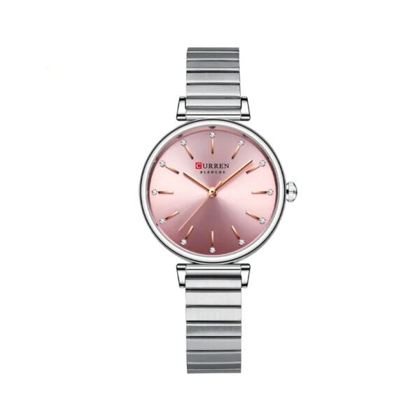 Curren 9081 Stainless Steel Analog Women’s Watch -Silver Pink