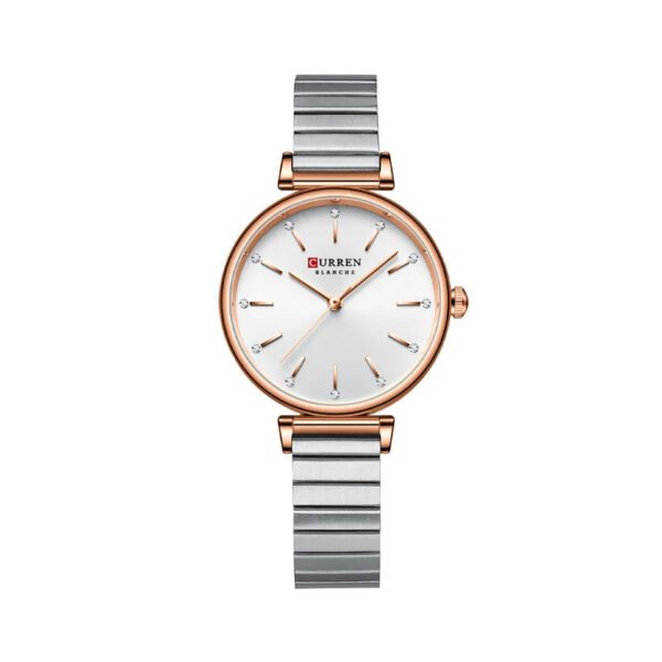 Curren 9081 Stainless Steel Analog Women’s Watch -Silver Rose Gold