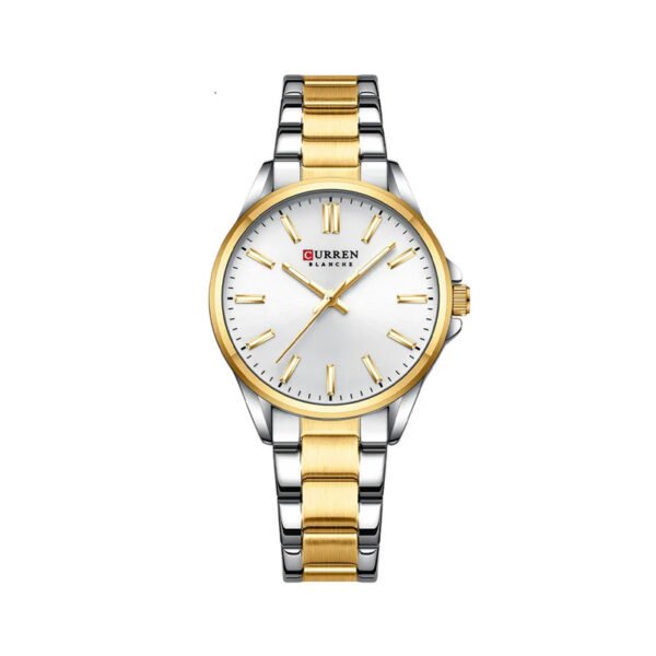 Curren High Quality Women’s Watch (9090)-Gold & Sliver