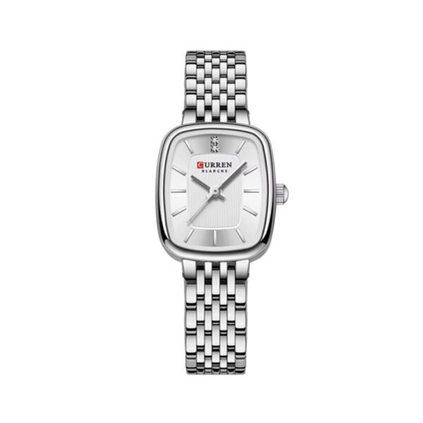 CURREN 9093 Analog Luxury Square Classic Women’s Watch -Silver