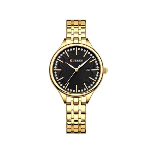 CURREN 9099 Small Dial Simple Stainless Steel Ladies Watch-Gold Black
