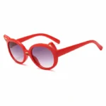 Girls Boy Cute Anti UV Eyeglasses Glasses Toddler Baby Cat Sunglasses for Kids Children Red Colour - Image 2