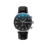 SKMEI 9301 Premium Leather Men Quartz Analog Watch-Black