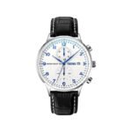 SKMEI 9301 Premium Leather Men Quartz Analog Watch -Black Blue