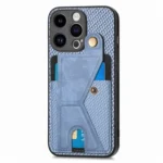 Holder with Stand Smart Phones or Cases PU Phone Wallet Blue Colour - Image 3