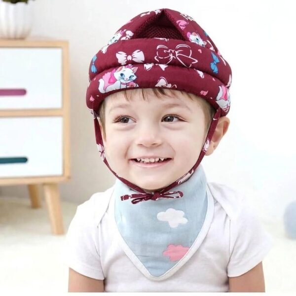 Baby Safety Helmet: The Perfect Shield for Curious Crawlers Red Coiour