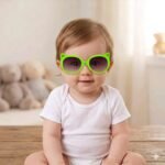 Girls Boy Cute Anti UV Eyeglasses Glasses Toddler Baby Cat Sunglasses for Kids Children Green Colour