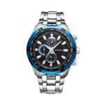 Curren 8023 Waterproof Stainless Steel Men’s Watch-Silver Blue