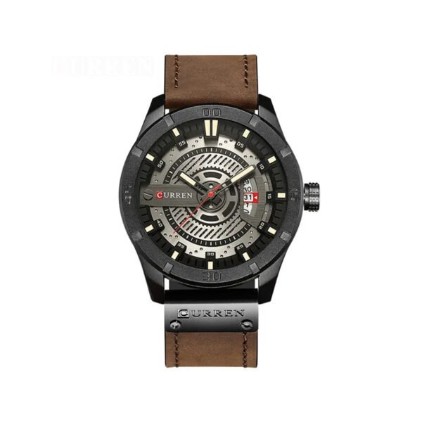 Curren 8301 Casual Sports Stainless Steel Men’s Watch- Brown