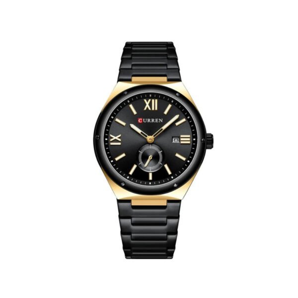 Curren 8471 Luxury Stainless Steel Quartz Watch for Men - Black