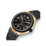 Curren 8471 Luxury Stainless Steel Quartz Watch for Men - Black - Image 2