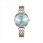 Curren 9068 Stainless Steel Analog Watch for Women-Light Blue
