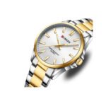 Curren 9090 Stainless Steel Men's Watch- Gold & Sliver - Image 2