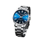 Curren 9090 Stainless Steel Men's Watch- Silver Blue - Image 2
